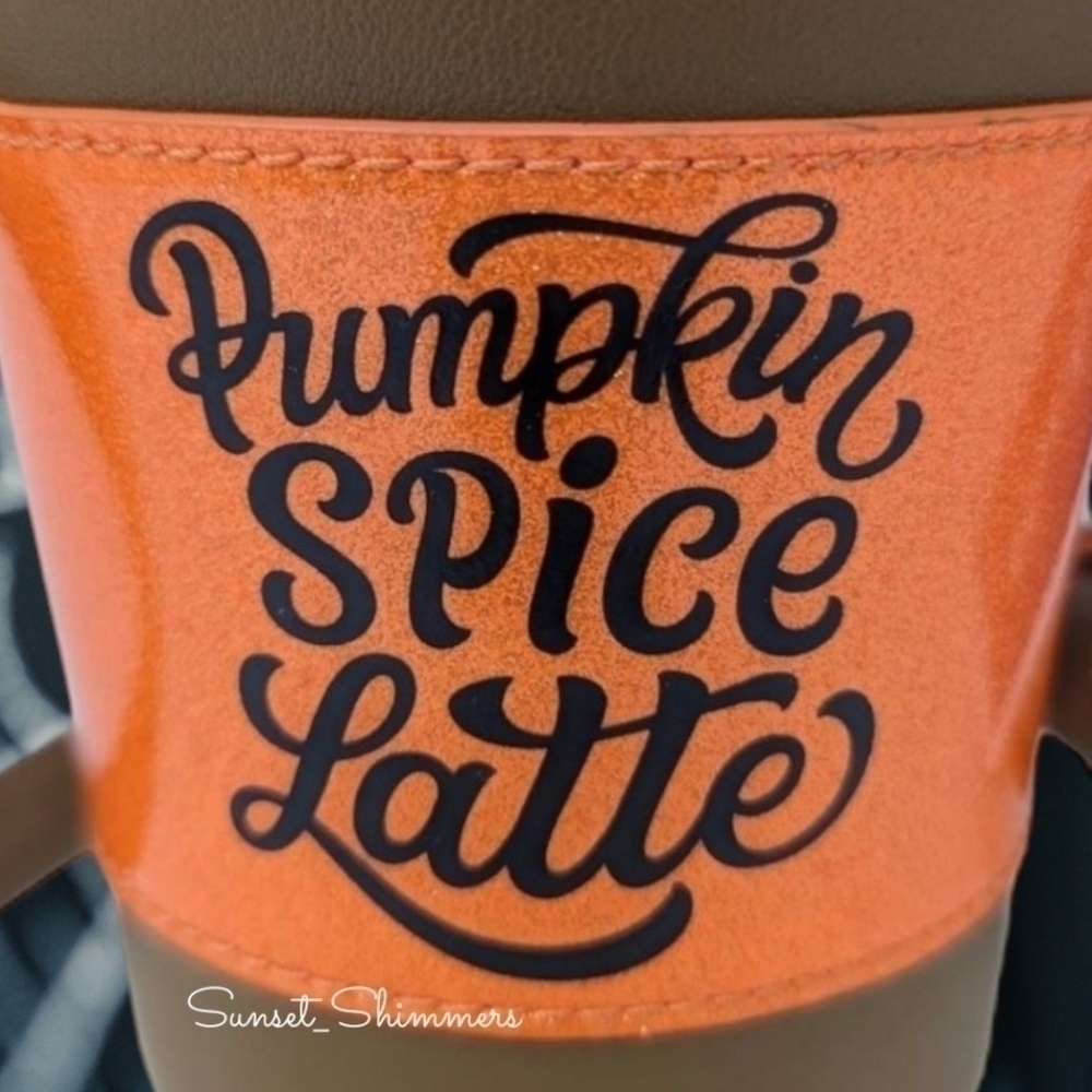 Halloween Pumpkin Spice Latte Starbucks Coffee Style Crossbody Bag Purse NEW - Picture 6 of 9